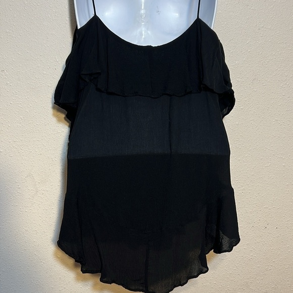 Intimately Free People Black Flowy Gauzy Crepe Tank Size Medium - Picture 7 of 14